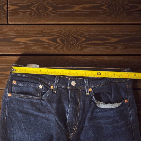 Levi’s 505 – Classic Straight Dark Denim Men's Jeans - Picture 11 of 14